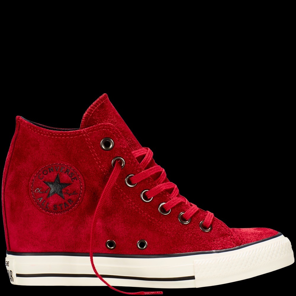 Converse All Star Lux Suede Wedge Sneaker, 7